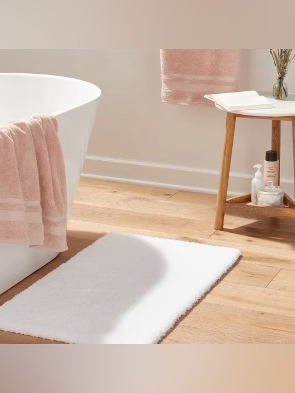 21"x34" Spa Plush Bath Rug White